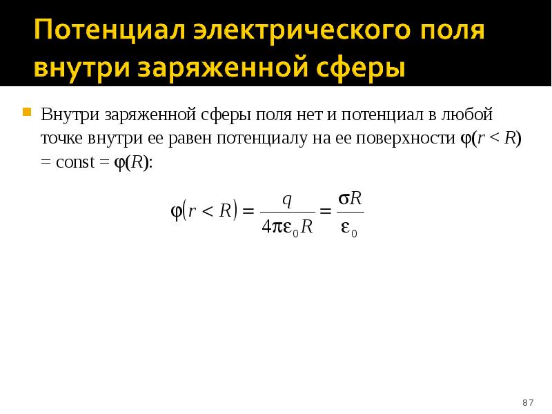 Электрическое поле в вакууме