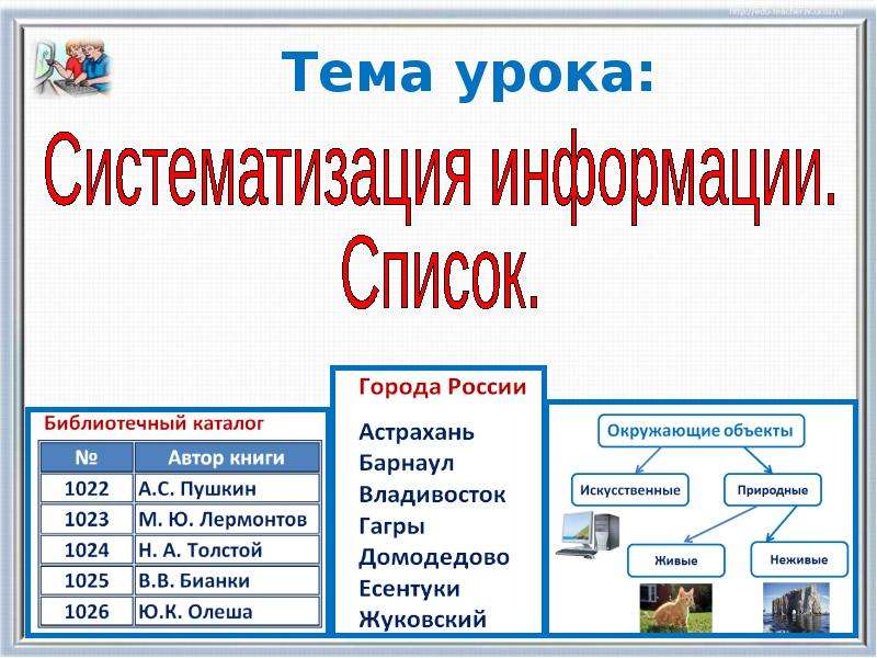 Объекты систематизации