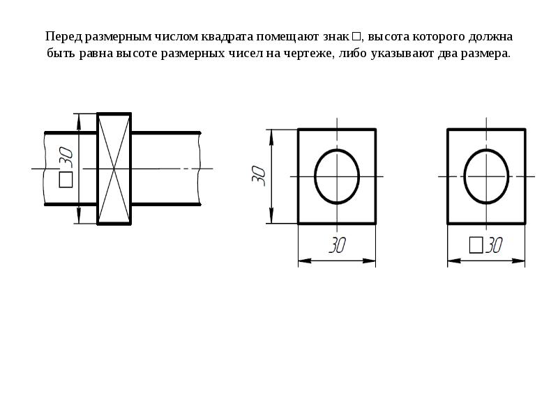 Местные размеры на чертеже