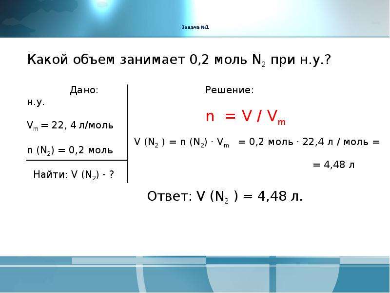 Количество вещества постоянная авогадро