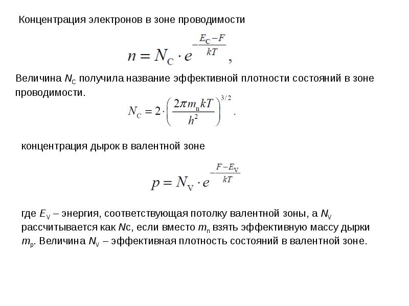 Концентрация электронов