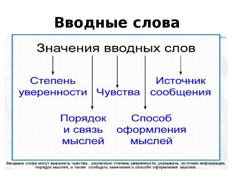 Вводные слова проект