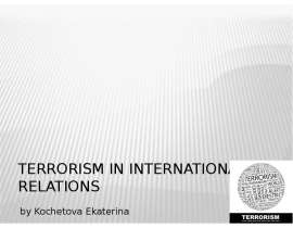 Terrorism in international relations