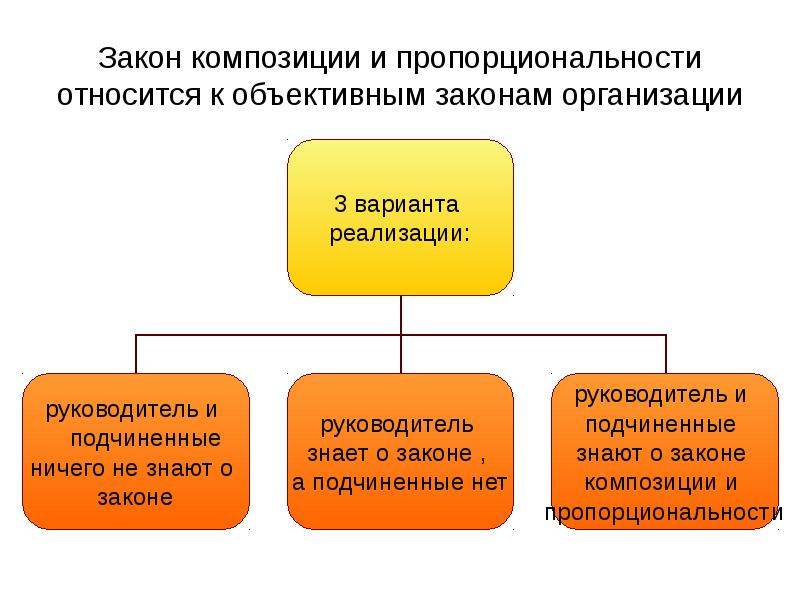 Законы организации закон композиции