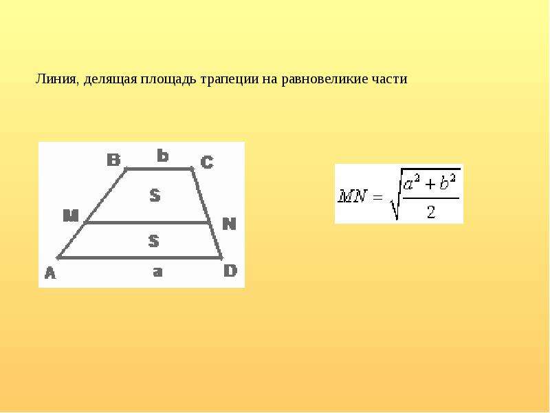 Средняя линия делит высоту