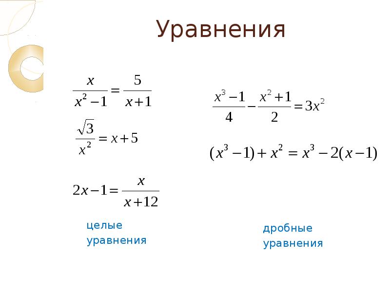 Презентация уравнения