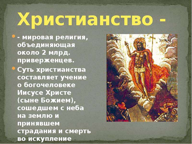 Христианство мировая религия презентация 5 класс история