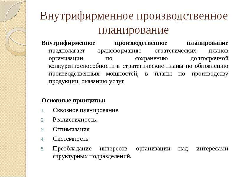 Планирование производственных мощностей презентация