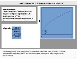 Эластичности и логарифмические модели
