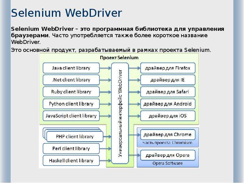 Задание инфраструктура проекта selenium выберите все верные утверждения