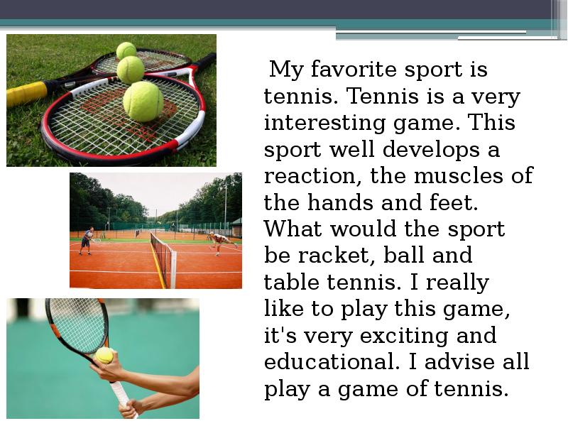 essay on my favourite sport in french