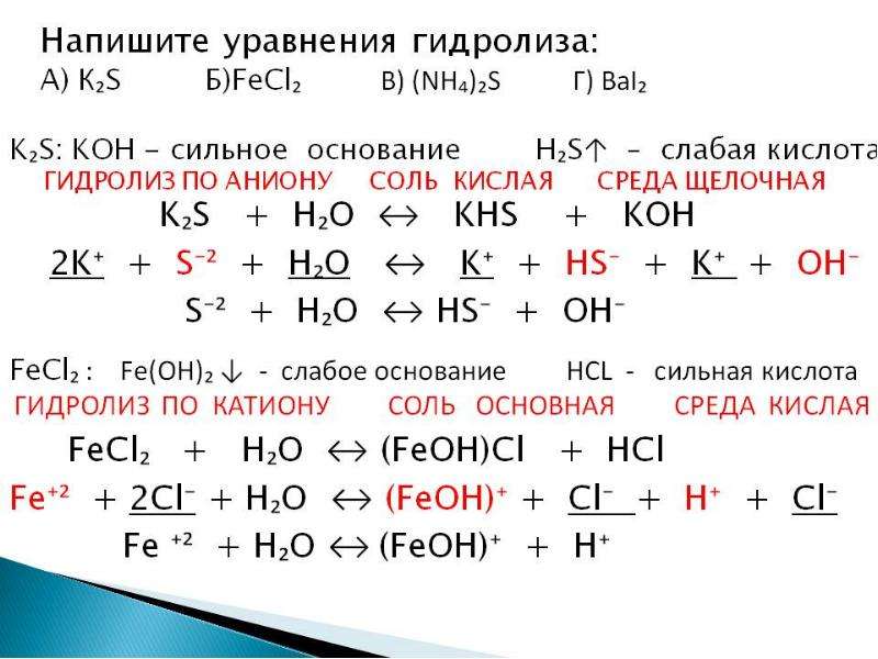 Схема электролиза kno2