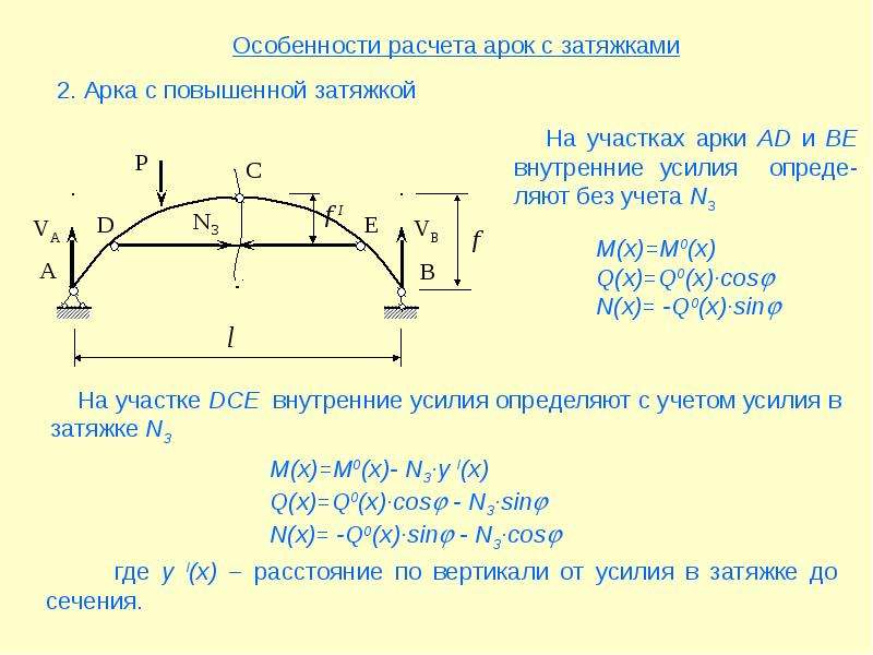 Считать особенность. Схема для трехшарнирной арки сопромат. Трехшарнирные арки с затяжкой. Эпюры в арке с затяжкой. Расчет трехшарнирной арки с затяжкой пример.