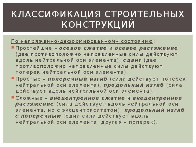 Классификация строительных