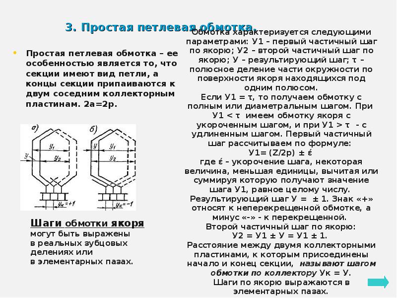 Секции обмотки якоря