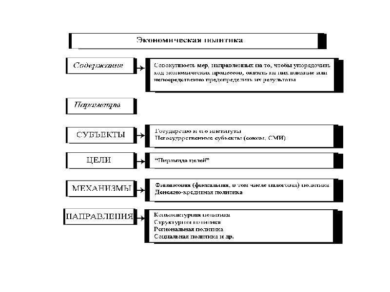 Экономическая политика государства содержание. Экономическая политика государства. Экономическая политика государства схема. Экономическая политика как категория. Виды экономических политик.