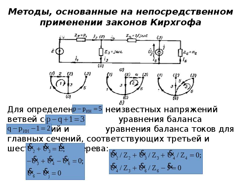 Узловые и контурные уравнения