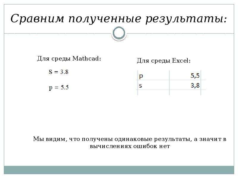 Сравните полученные