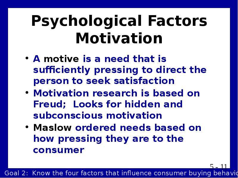 Motivation research. Motivation Factors. Psychological Motivation and needs. Research on Motivation. Psychological Factors in buying.