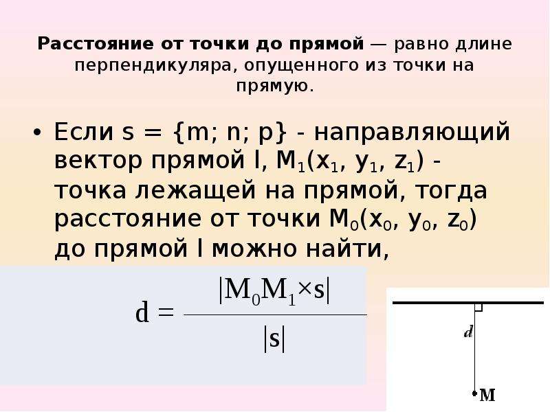 Длина между двумя точками