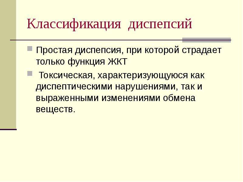 Доклад: Диспепсия