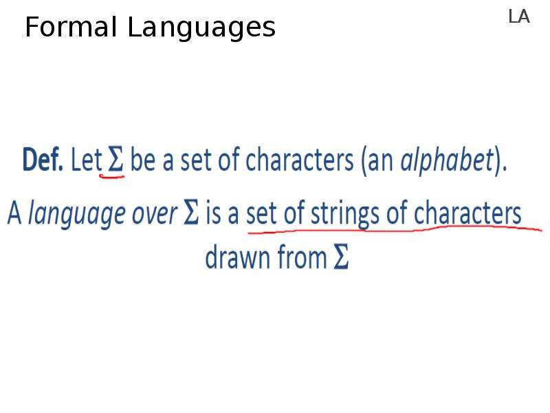 


Formal Languages
