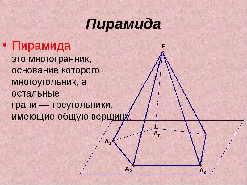 Презентация на тему пирамида геометрия 10 класс