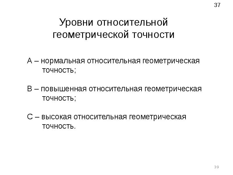 Геометрическая точность презентация