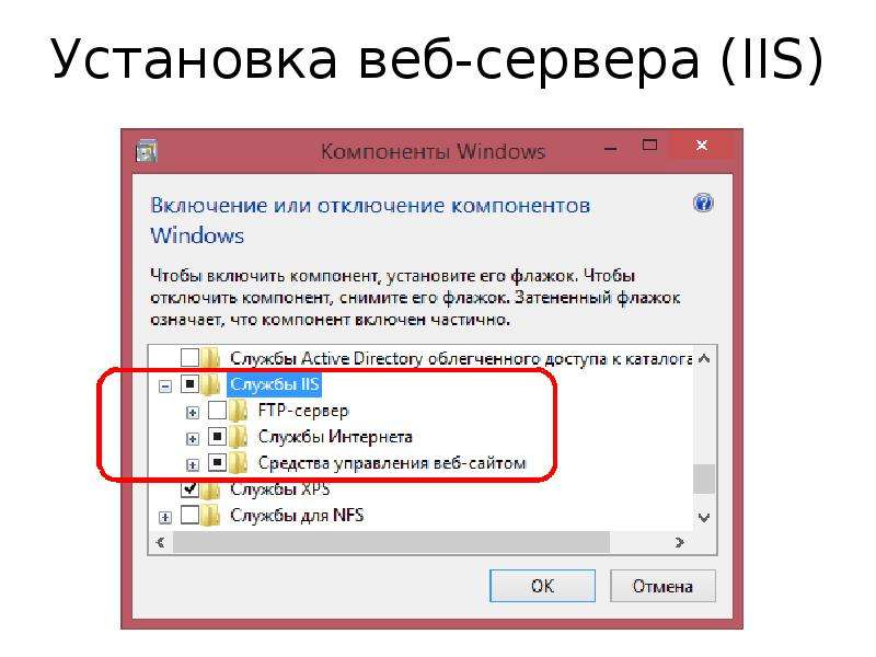 Установить web