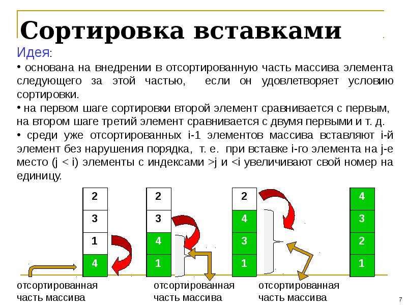 Сортировка массива проект