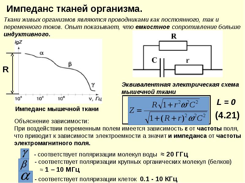 Импеданс это. Электрический импеданс биологической ткани. Импеданс живой ткани организма формула. Импеданс тканей. Измерение импеданса биологических тканей.