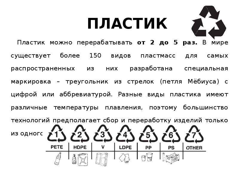 Номера пластиков. Маркировка пластика для переработки. Виды пластика маркировка. Обозначение пластика.