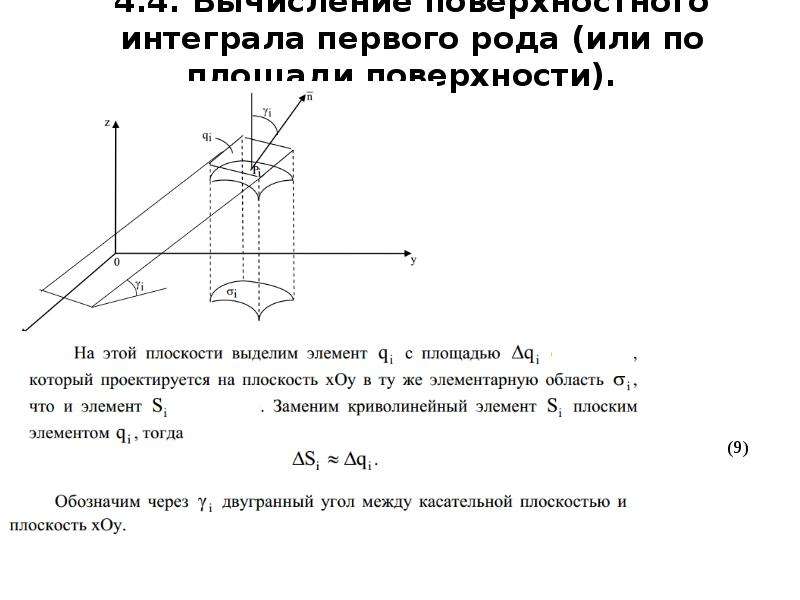 Поверхностный интеграл 1 рода