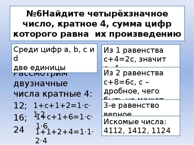 Свойства чисел 3 класс