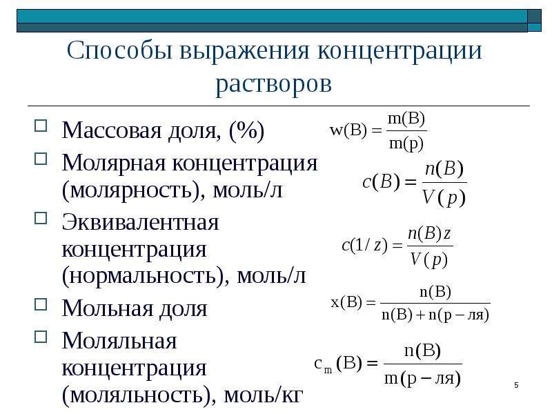 Молярная концентрация эквивалента