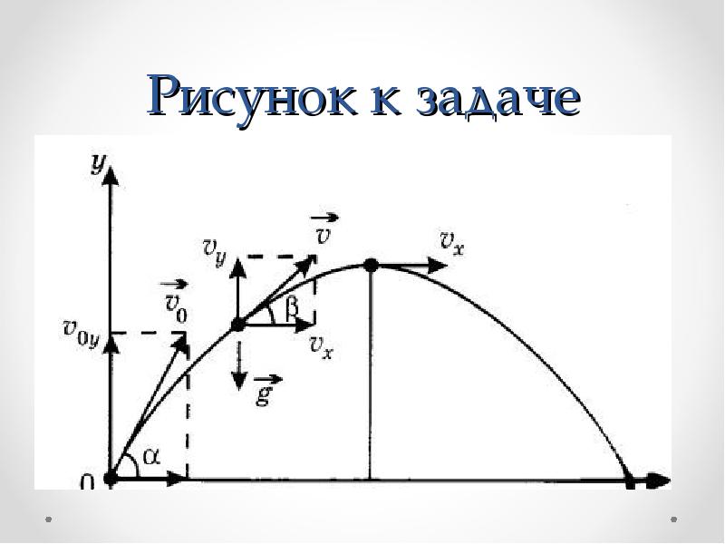 На рисунке показана траектория брошенного с земли мяча