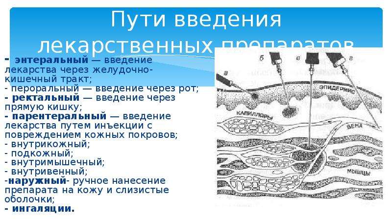 Парентеральный путь введения презентация